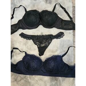 Intimissimi bra lot 36d black navy lace lined underwire